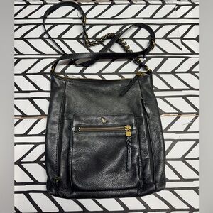 Elliot Lucca Black Leather Crossbody Bag
